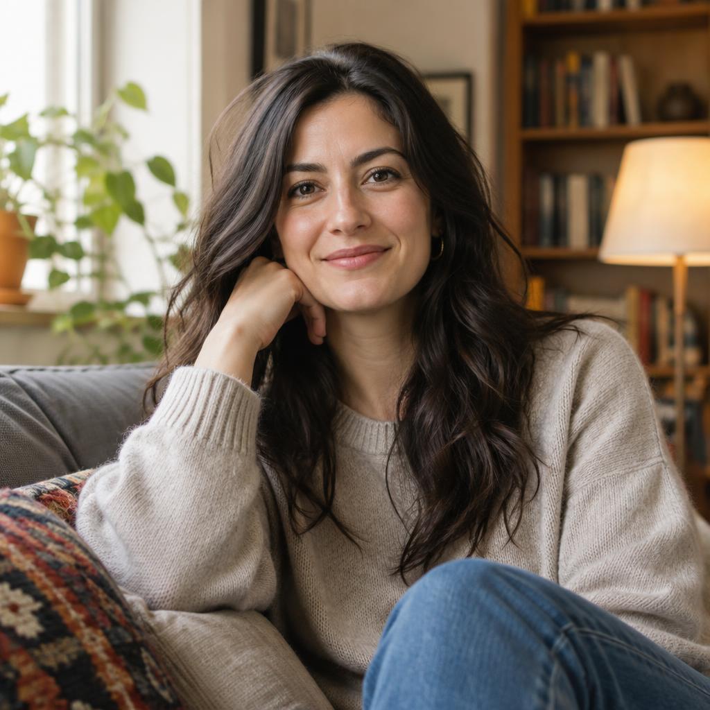 Vrouw in de huiskamer van Door2Door